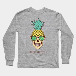 pineapple skeleton Long Sleeve T-Shirt